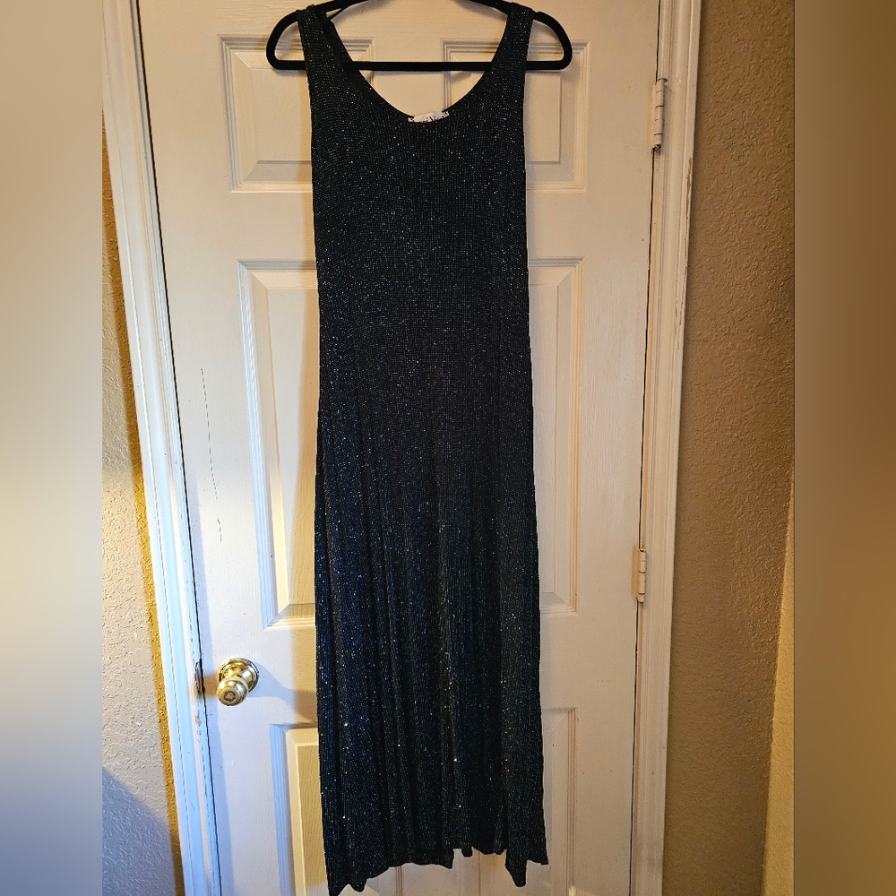 Ronni Nicole Sparkling Black Maxi Dress